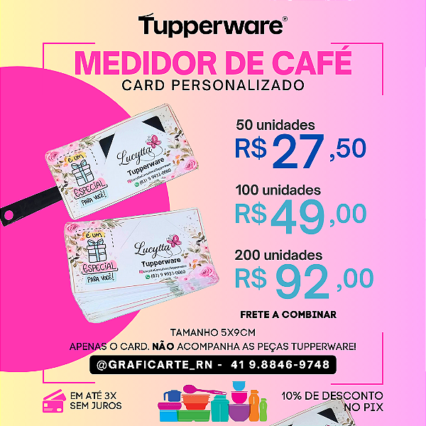Card para Medidor de Café Tupperware