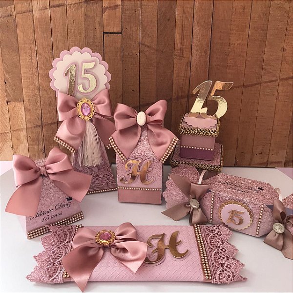 Kit Festa Rosé Gold - Luxo