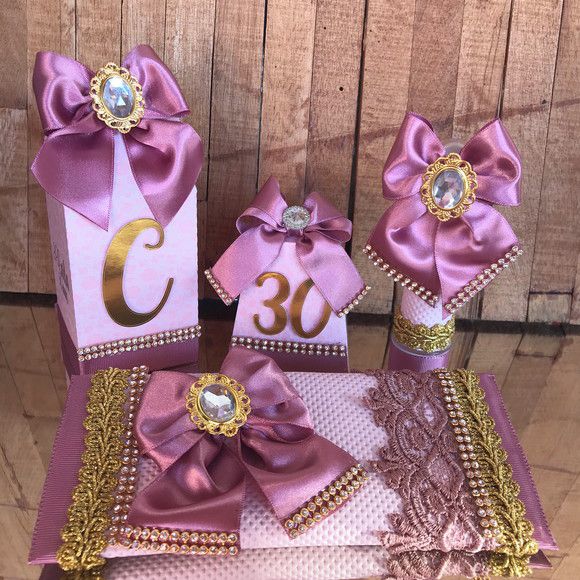 Kit Festa 30 Anos Rosé Gold - Luxo