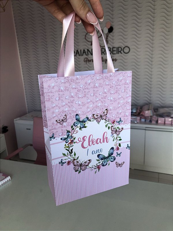 Sacolas Personalizadas Jardim De Borboletas - TAM M