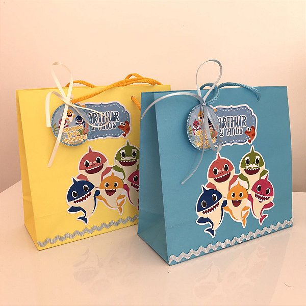 Sacolas Personalizadas Baby Shark - TAM P