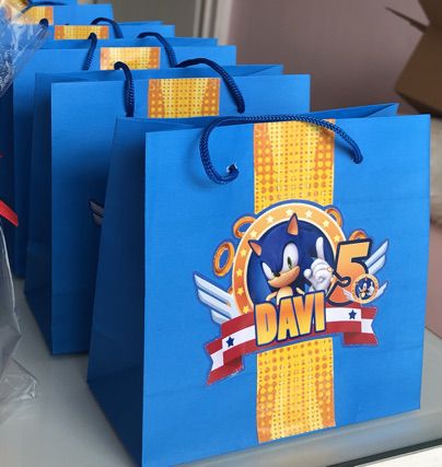 Sacolas Personalizadas Sonic - TAM P