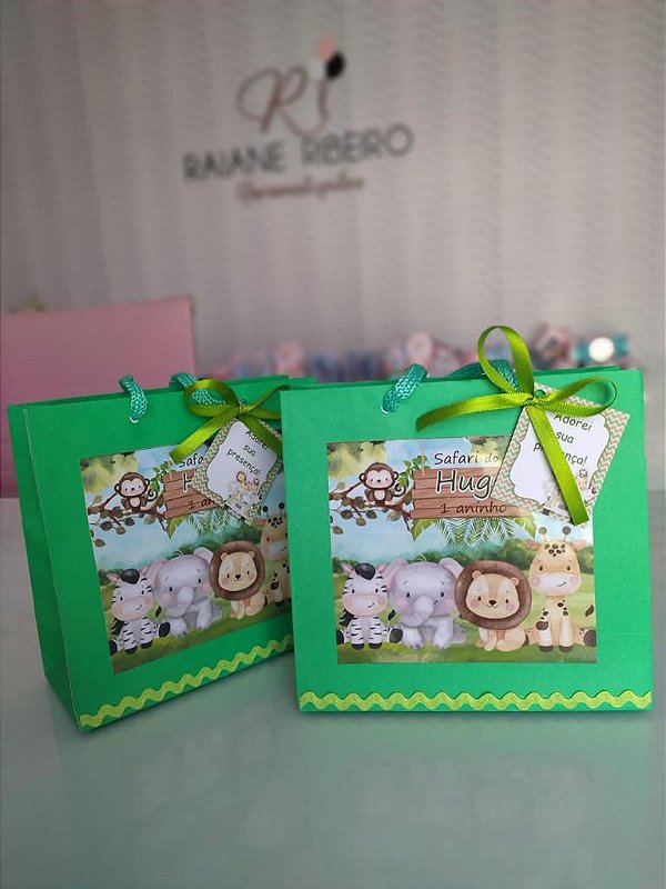Sacolas Personalizadas Safari Baby - TAM P