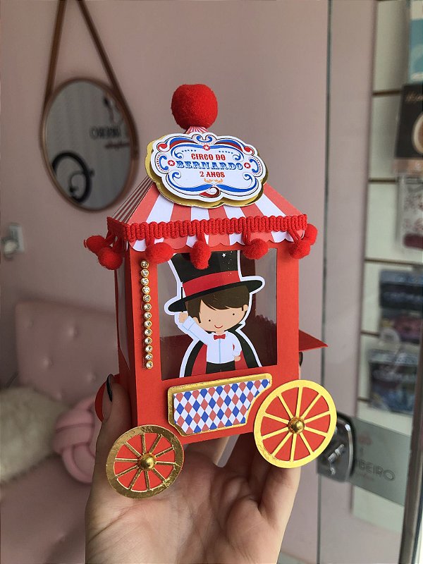 Carrinho De Pipoca - Circo Vermelho