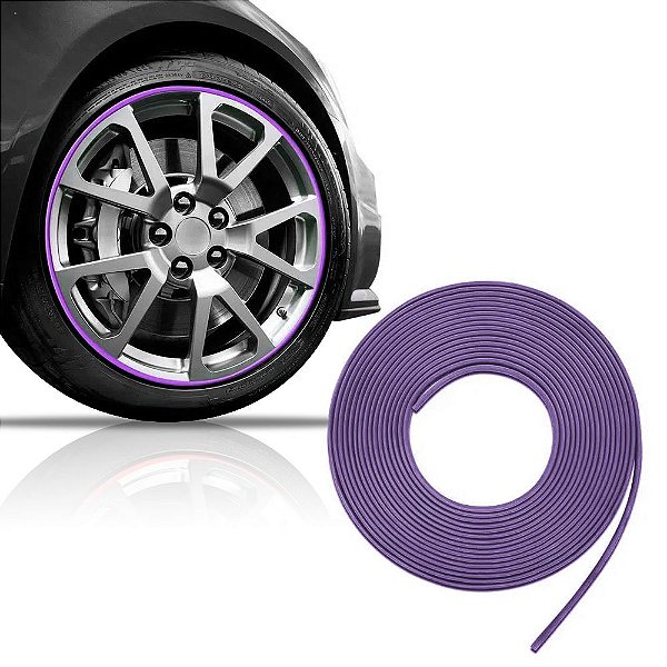 Fita Tuning Decorativo Interno e roda liga leve - Lilás 8m