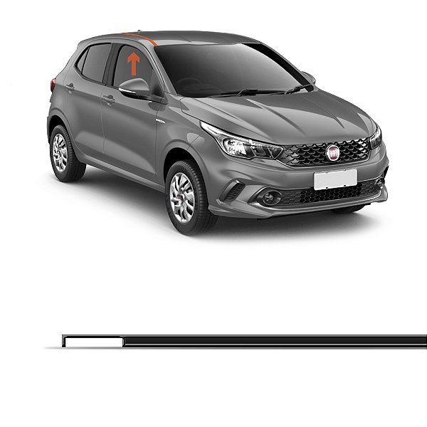 Friso De Teto Borracha Fiat Argo 2018 2019 2020 2021 2022 Lado Direito