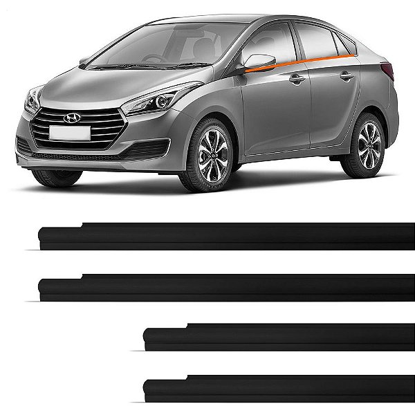 Kit de Pestanas de Vidro Externo para Hyundai HB20s 2013-2019