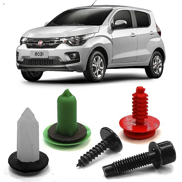 Kit Grampo Presilha Forro De Porta Dianteira Mobi 17 Até 23