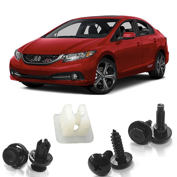 Kit Grampo Presilha Parachoque Dianteiro Civic 2013 Até 2017