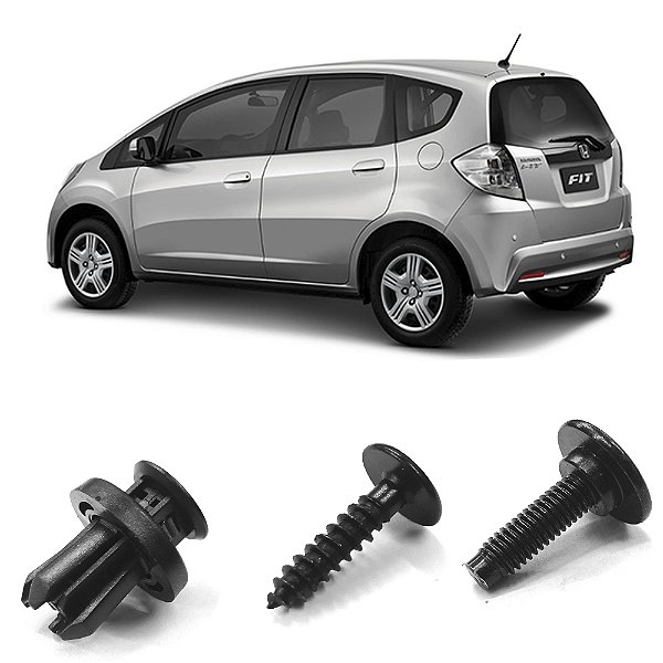 Kit Fixação Grampo Presilha Para-choque Traseiro Fit 2009 Até 2014