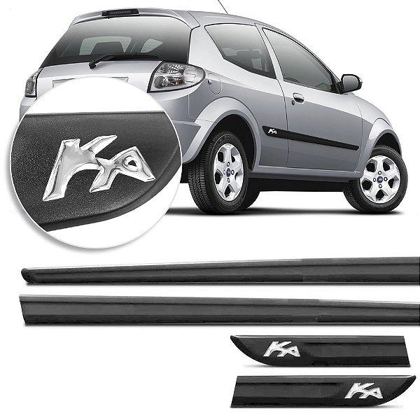 Friso Lateral Borrachão Ford Ka 2008 Até 2012 2 Portas - Com Escrita