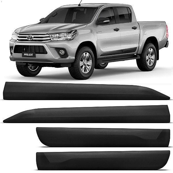 Friso Lateral Borrachão Toyota Hilux 2016 Até 2020 Sem Nome - Modelo Original