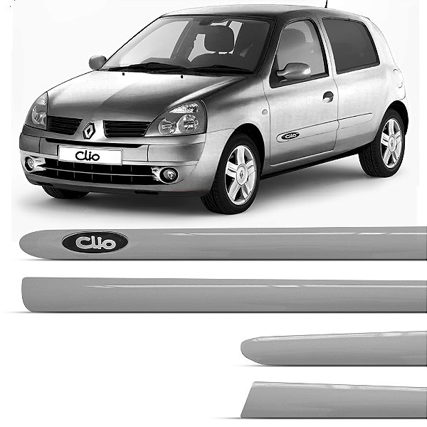 Friso Lateral Borrachão Renault Clio 2 Portas 2000 Até 2016 - Branco Creme