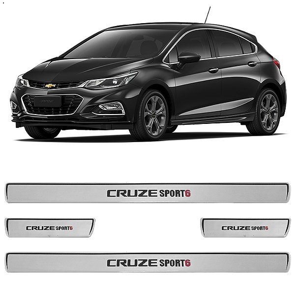 Jogo Soleira Resinada Chevrolet Cruze Sport6 2012 Até 2019