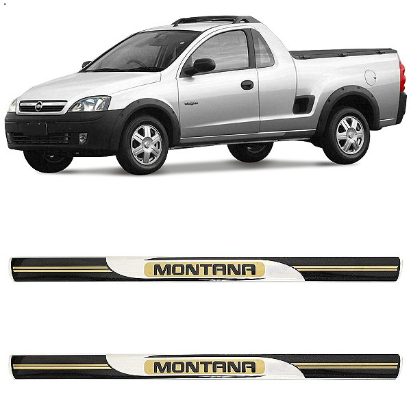Jogo Soleira Resinada Chevrolet Montana 2004 Até 2010