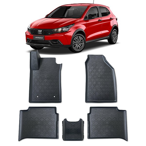 Jogo Tapete Borracha Bordas Elevadas Fiat Argo (Todos)