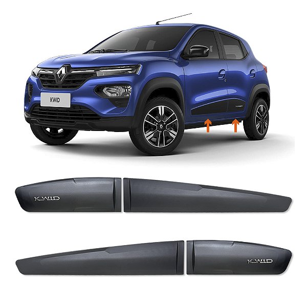 Kit Friso Lateral Borrachão Renault Kwid 2017 Até 2025