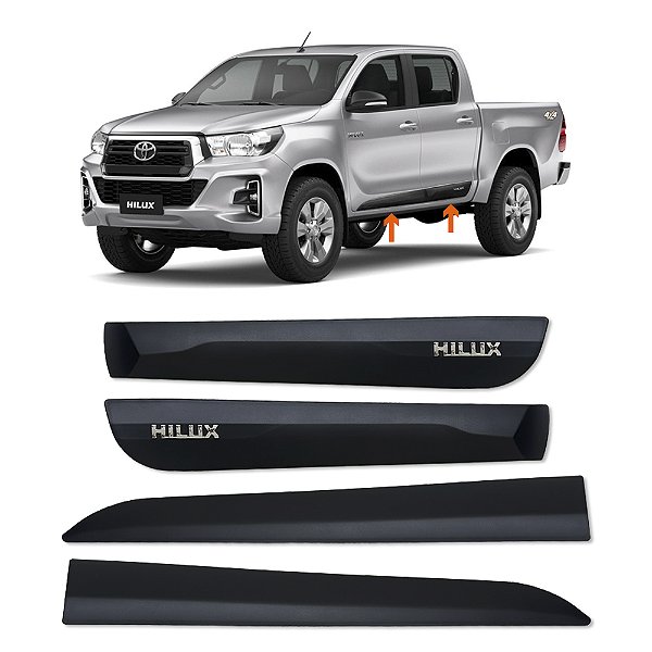 Friso Lateral Modelo Original Hilux 2016 Até 2024 Com Nome