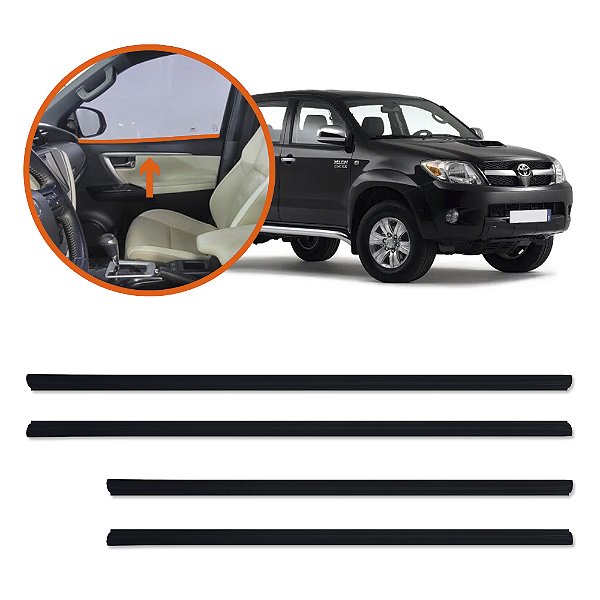 Jogo 4 pestanas Internas Hilux 2005 a 2015 Fita dupla face