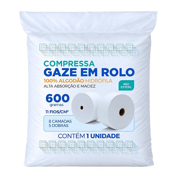 Rolo Gaze Tipo Queijo Compressa Hidrófila 11 fios 600g