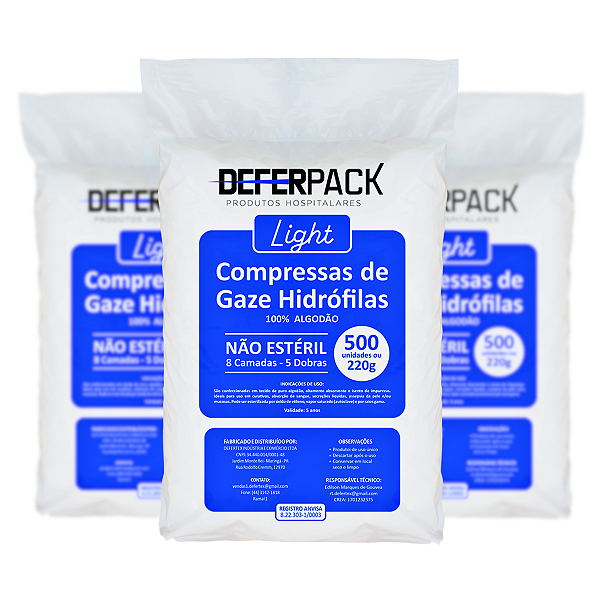 Compressa de Gaze Hidrófila Premium 660 Gramas