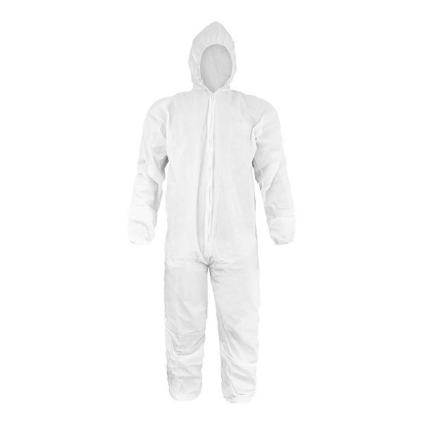 Macacão Branco TNT Tex-Vest Premium 40 Gr C/ 3 Unidades P/M