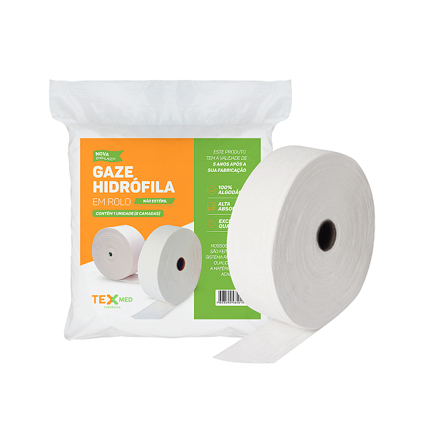 Gaze Tipo Queijo Compressa Hidrófila 11 Fios 470g 20 Rolos