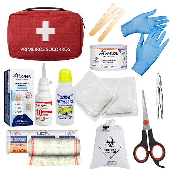 Kit Primeiros Socorros Bolsa Mochilas Camping Carro Completo