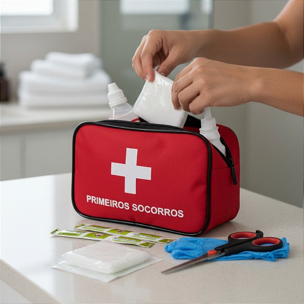 Kit Primeiros Socorros Bolsa Mochilas Camping Carro Completo