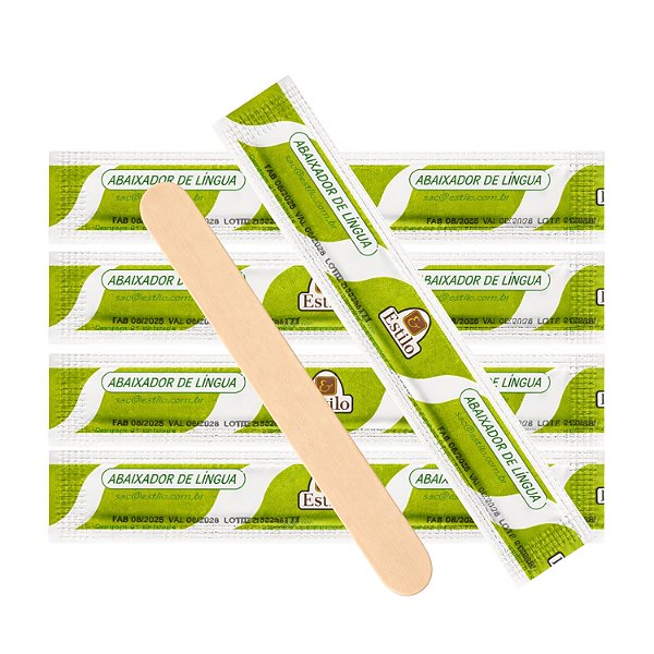 Palito Abaixador De Língua Espátula Depilação 400 Unidades