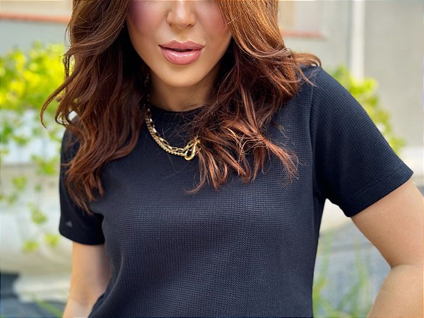 Tshirt Tricô Mel Preto
