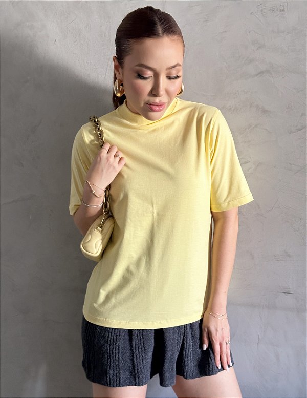 Tshirt Gola Alta Amarelo Manteiga