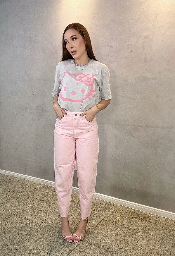 Max Tshirt Hello Kit Cinza