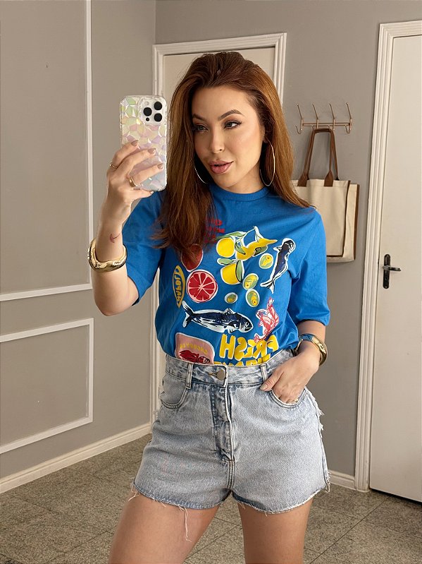 Tees Azul Tropical