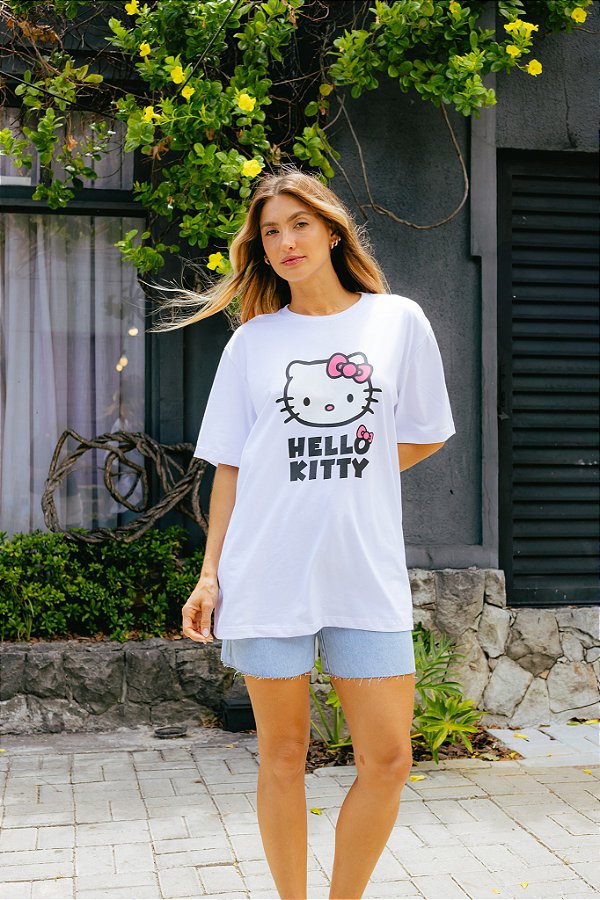 Max Tshirt Branca Hello Kitty