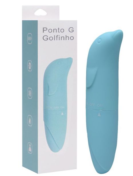 Vibrador Golfinho Aveludado Azul Tifanny Ponto G Sexy Import