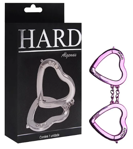 Algemas Coração Metal Pink Hard