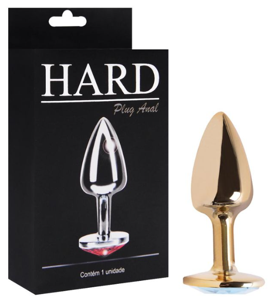 Plug Anal P Metal Dourado Hard
