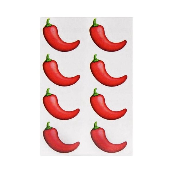 Tatuagem temporária Pimentinhas 7 x 10 cm