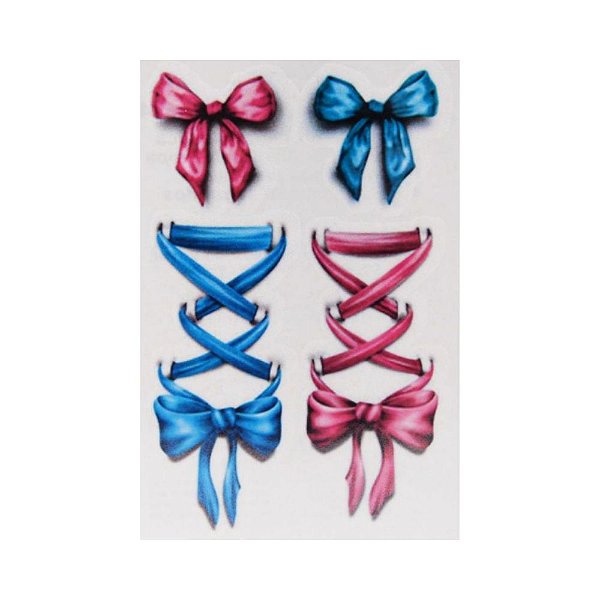 Tatuagem temporária Lacinho 7 x 10 cm