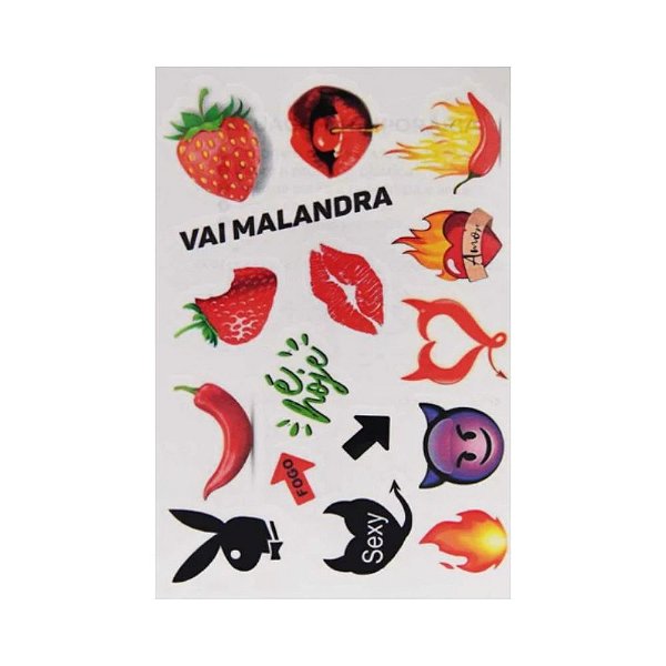 Tatuagem temporária Picante 10 x 15 cm