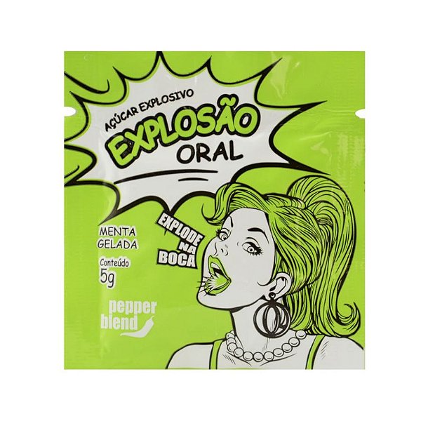 Açúcar Explosivo Oral Menta Gelada 5g Pepper Blend