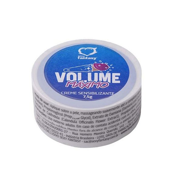 Creme Vasodilatador Masculino Volume Máximo 7,5g Sexy Fantasy