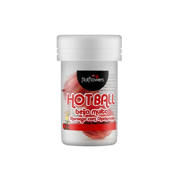 Bolinha Explosiva Beija Muito Morango com Champagne 2 unidades Hot Flowers