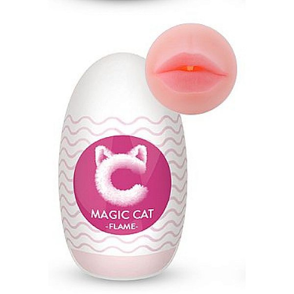 Magical Cat Flame - Masturbador Ovo Cyber Skin em formato boca