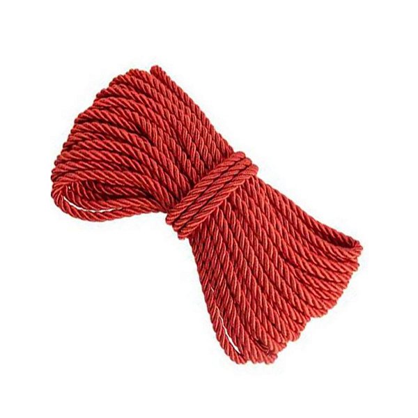 Corda Shibari 6mm 10m + Tesoura de Segurança - Vermelha