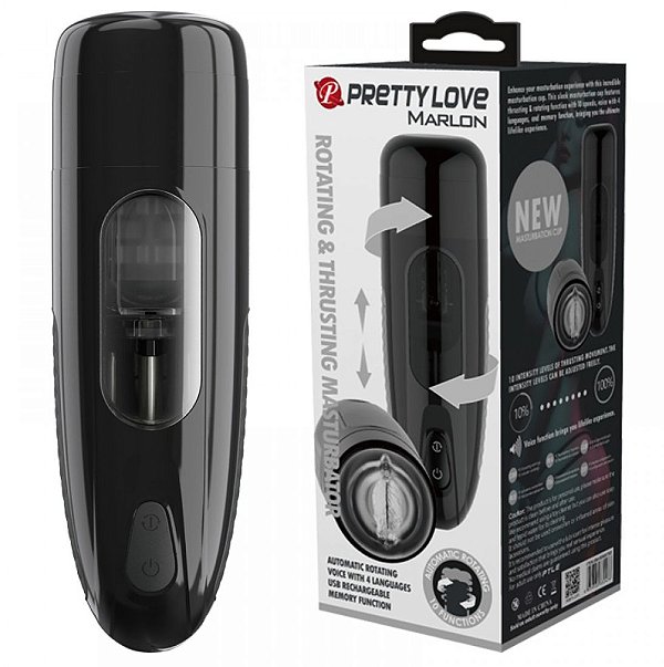 Masturbador Rotativo Recarregável Marlon Pretty Love
