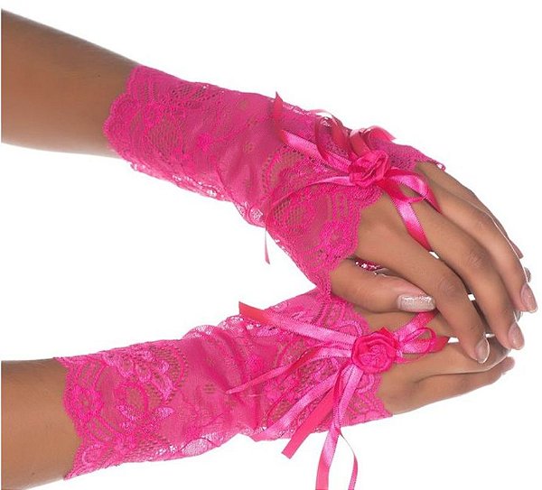 Luvas Tully Renda Curta - Pink Pimenta Sexy