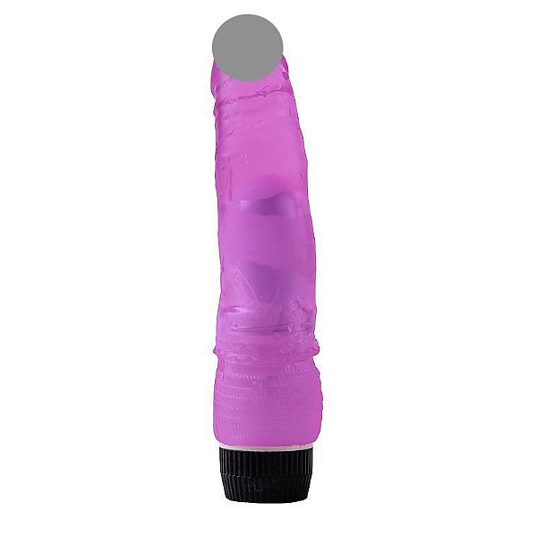 Prótese realística com vibrador Maig - Roxo