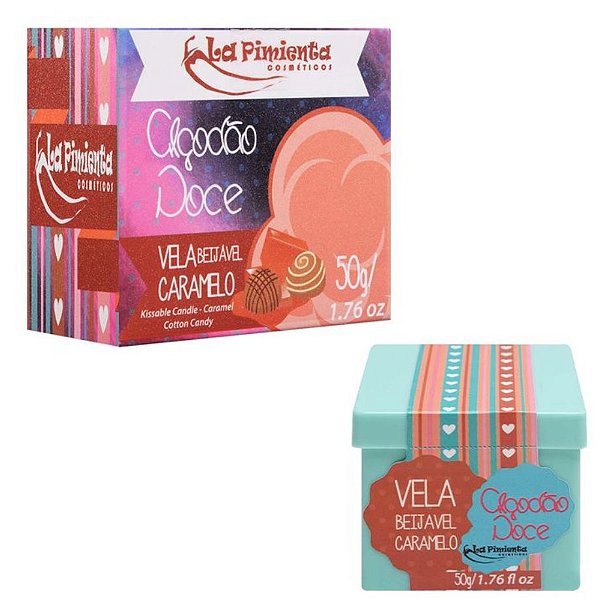 Vela Algodão Doce Beijável - Caramelo